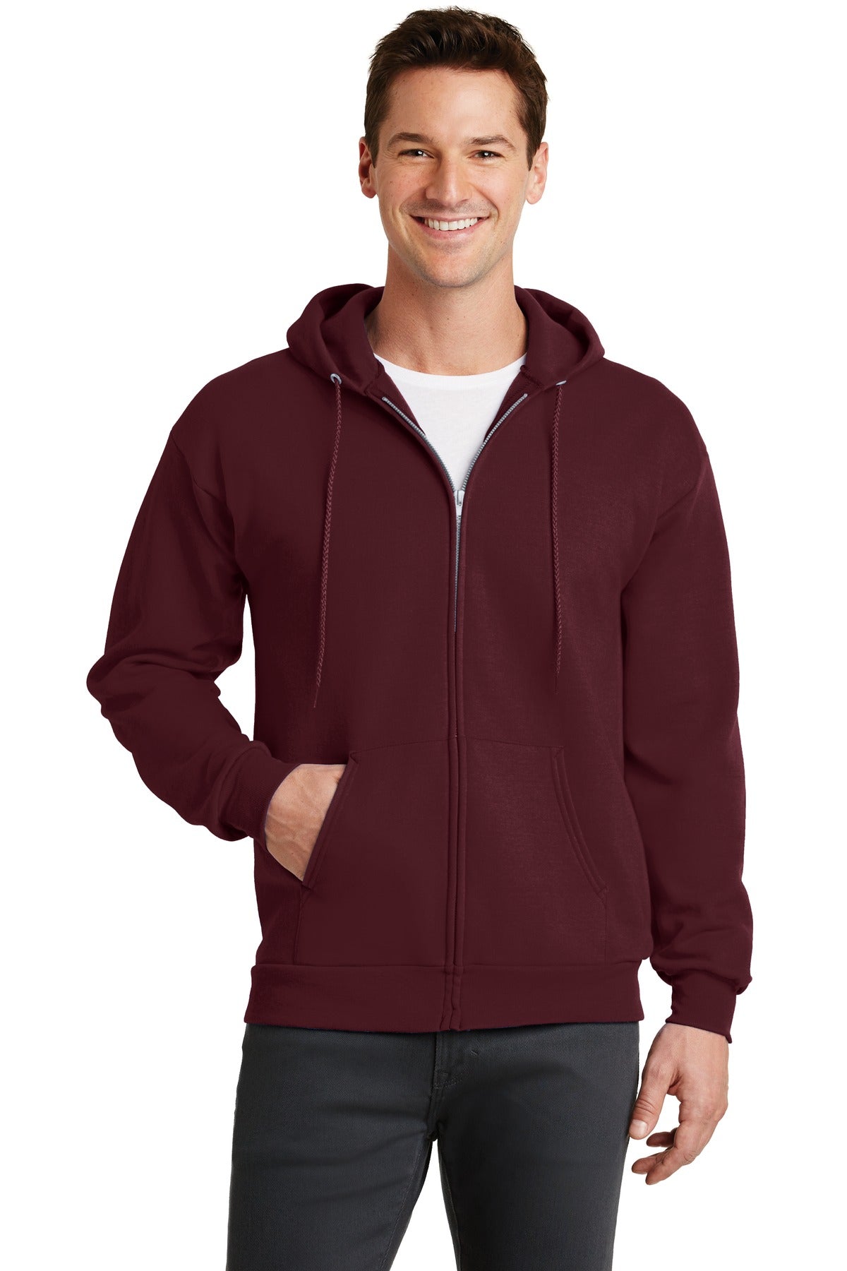 Port &amp; Company® - Core Fleece Full-Zip Hooded Sweatshirt. PC78ZH