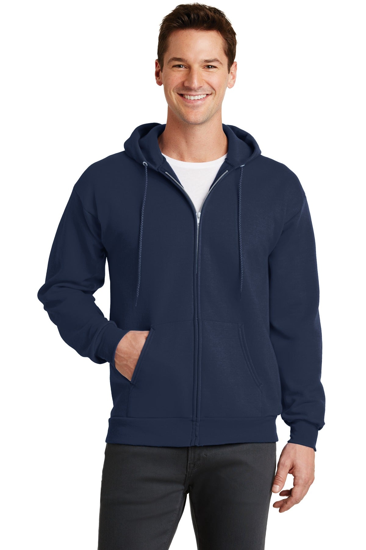 Port &amp; Company® - Core Fleece Full-Zip Hooded Sweatshirt. PC78ZH