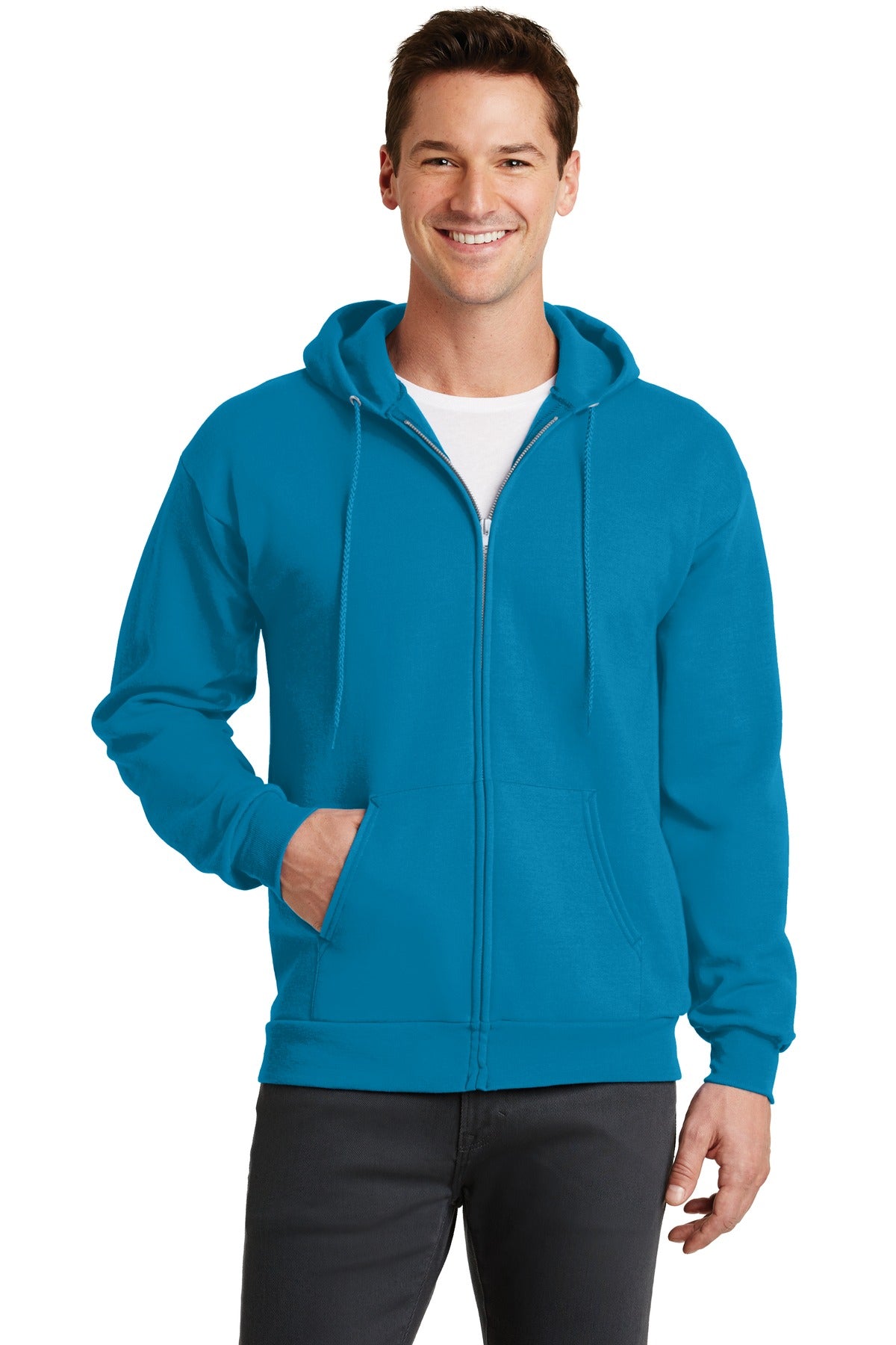 Port &amp; Company® - Core Fleece Full-Zip Hooded Sweatshirt. PC78ZH