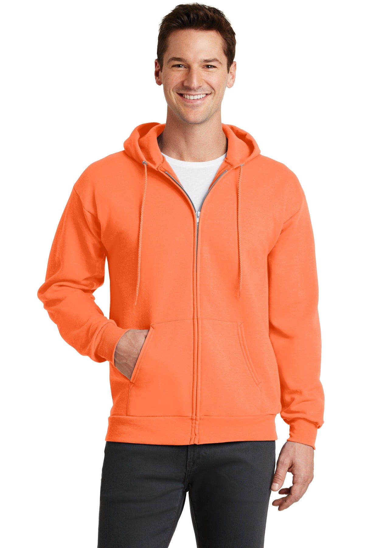 Port &amp; Company® - Core Fleece Full-Zip Hooded Sweatshirt. PC78ZH