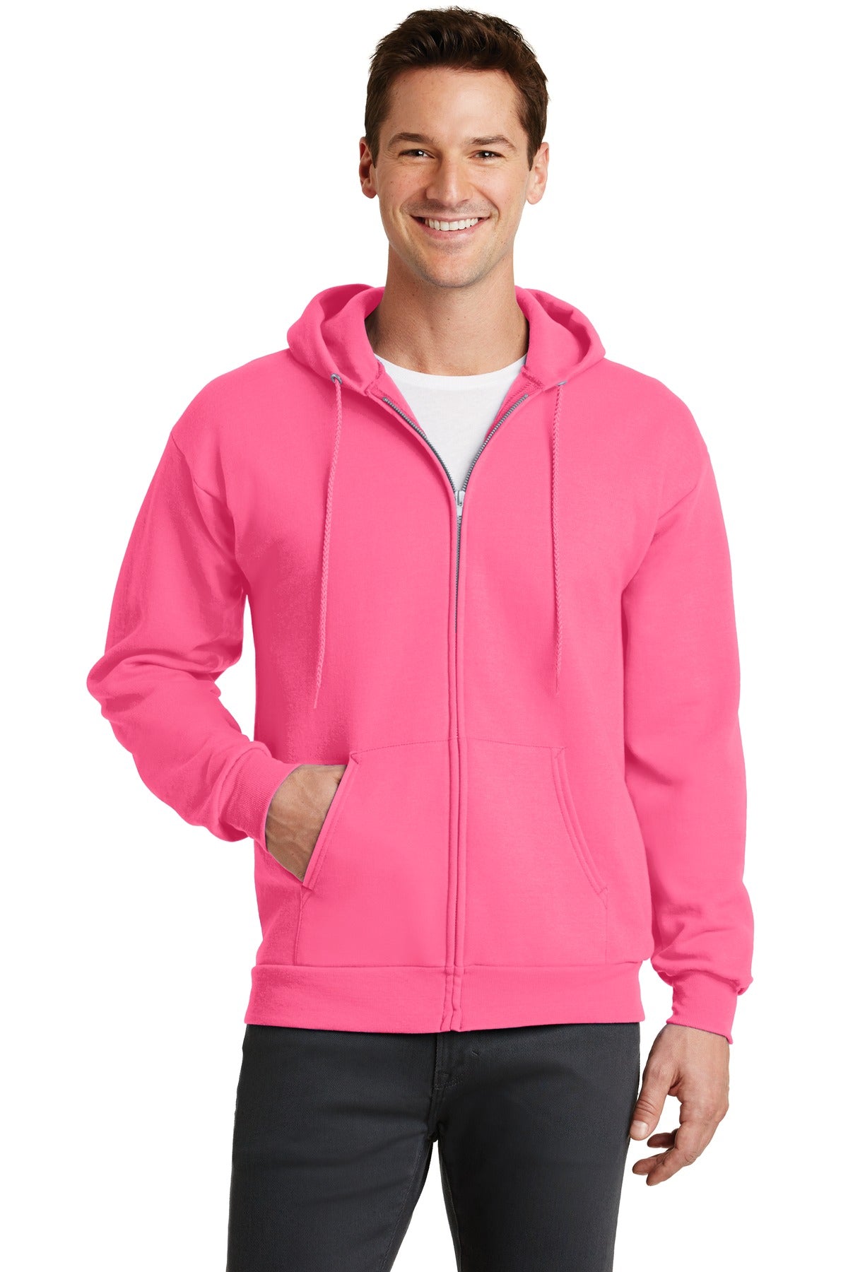 Port &amp; Company® - Core Fleece Full-Zip Hooded Sweatshirt. PC78ZH