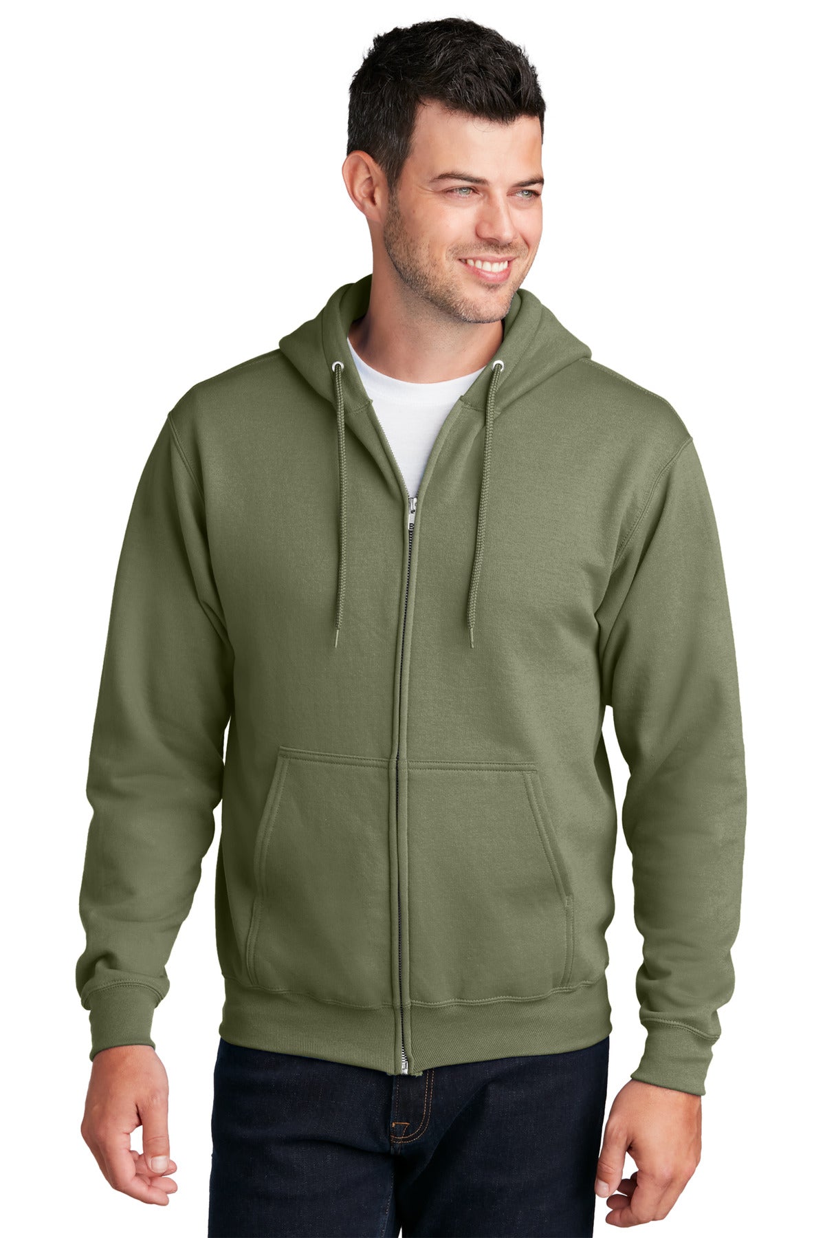Port &amp; Company® - Core Fleece Full-Zip Hooded Sweatshirt. PC78ZH