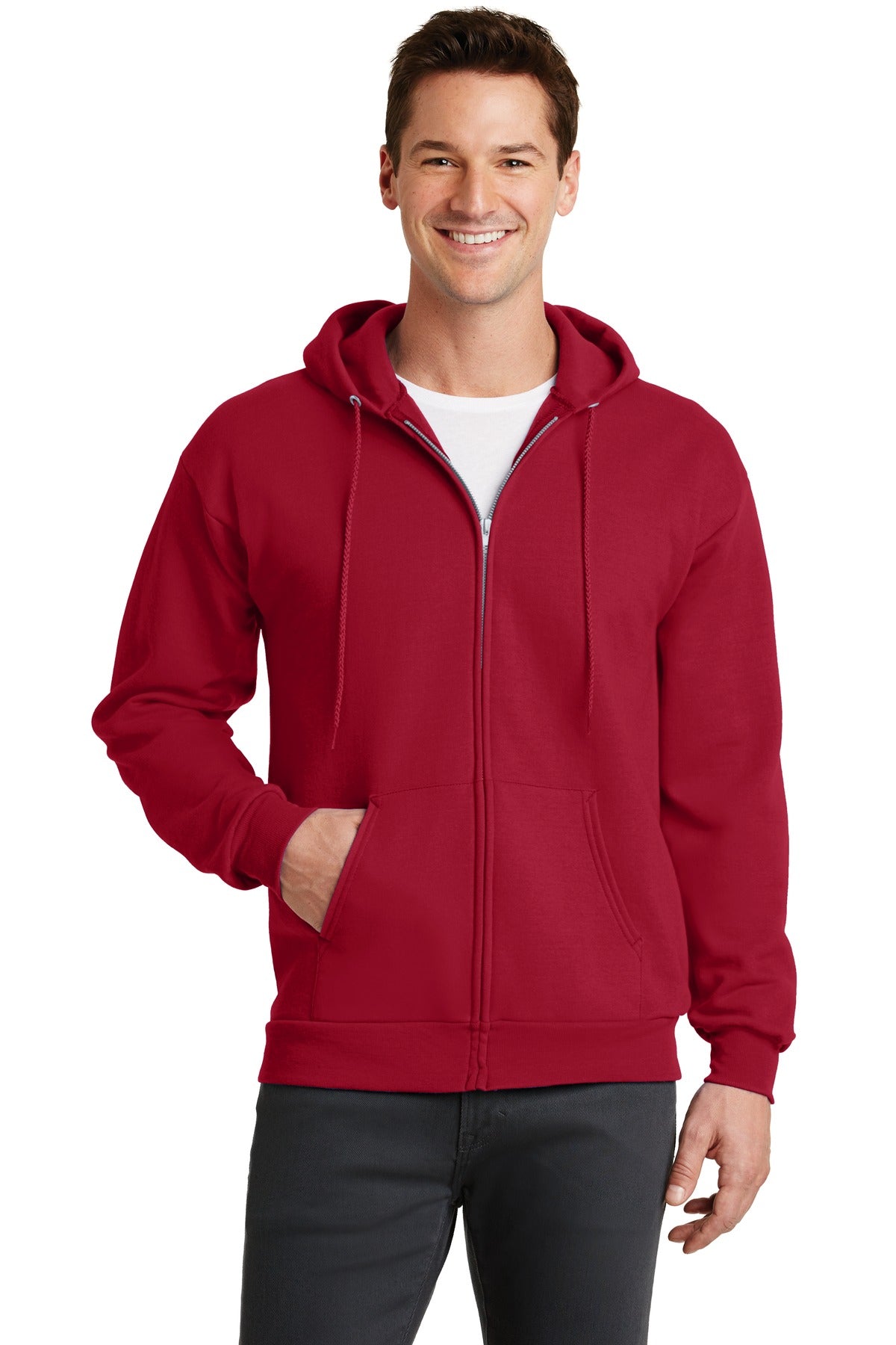 Port &amp; Company® - Core Fleece Full-Zip Hooded Sweatshirt. PC78ZH