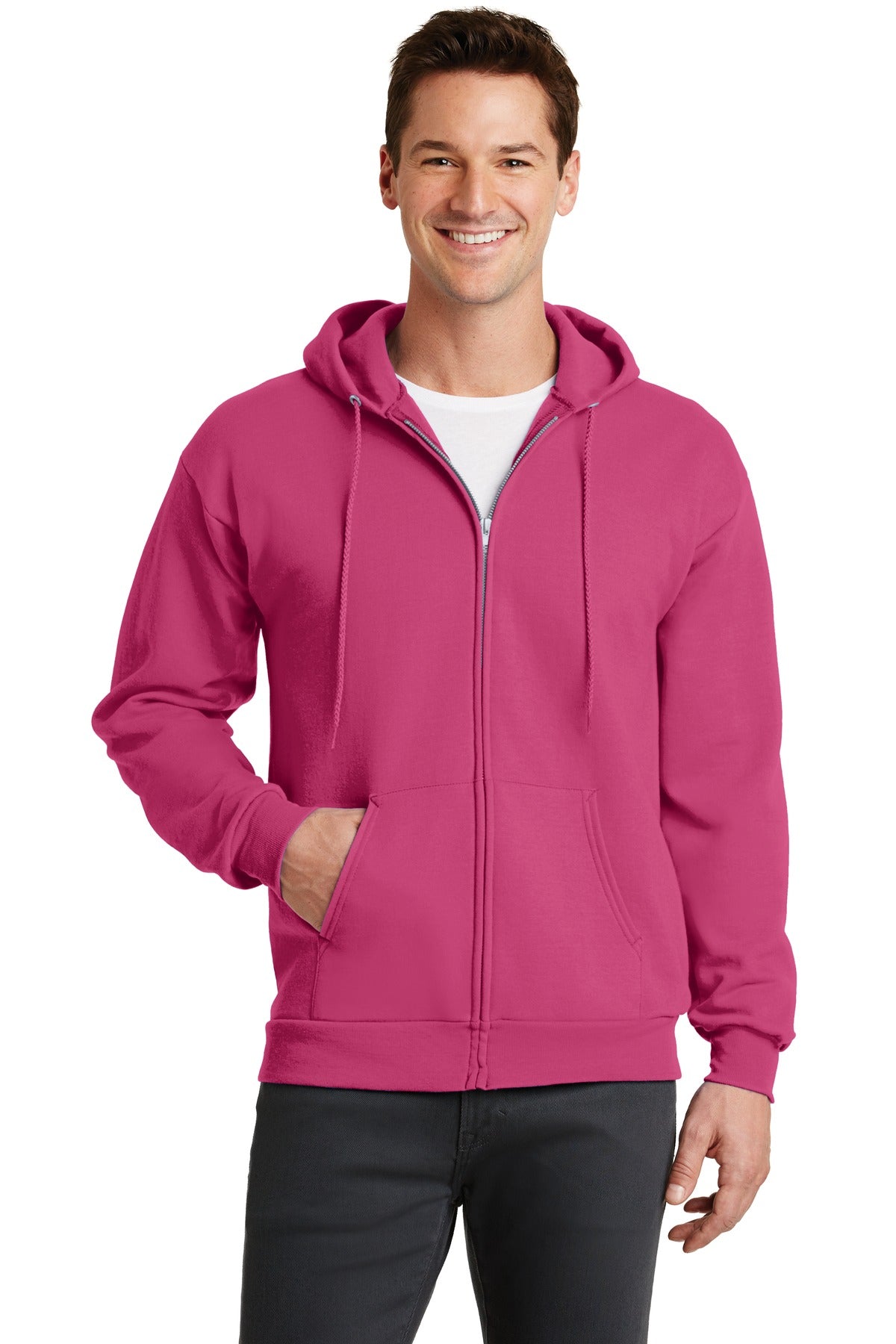 Port &amp; Company® - Core Fleece Full-Zip Hooded Sweatshirt. PC78ZH