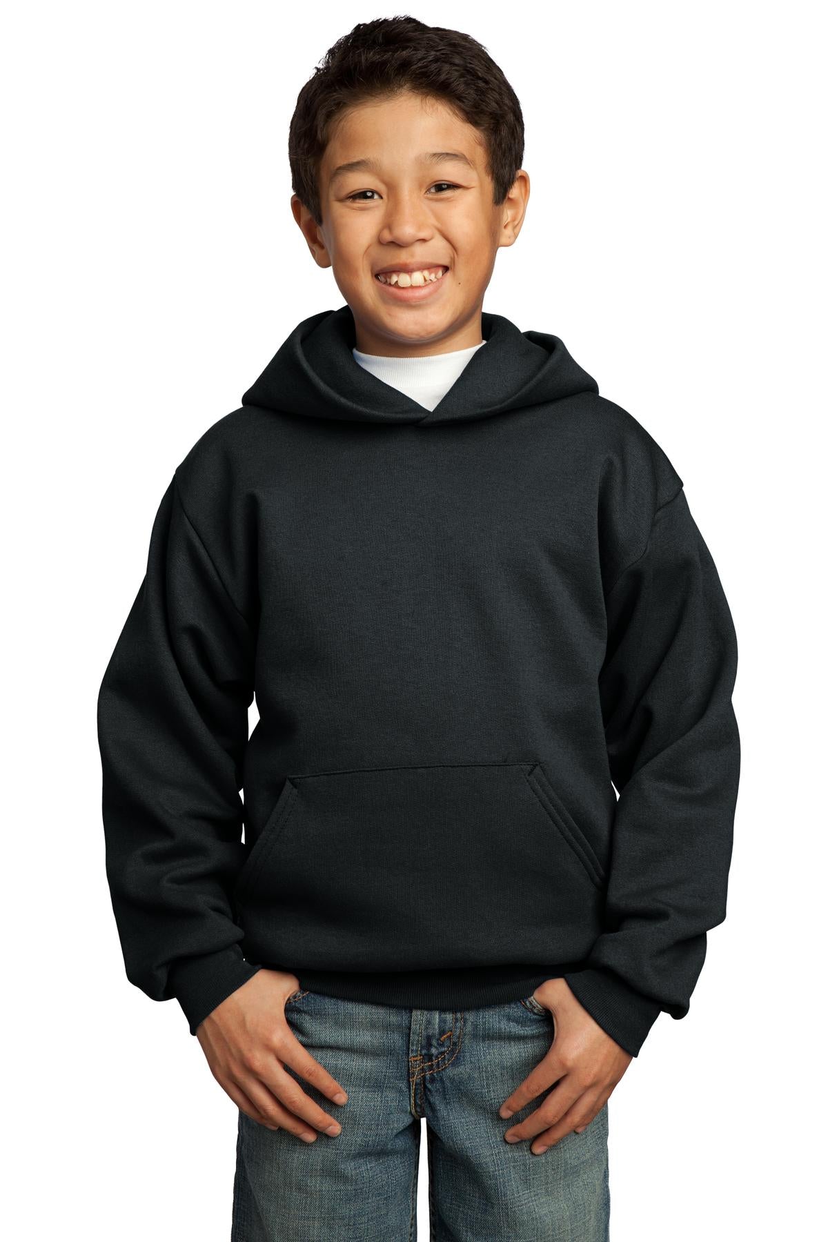 Port &amp; Company® - Youth Core Fleece Pullover Hooded Sweatshirt.  PC90YH