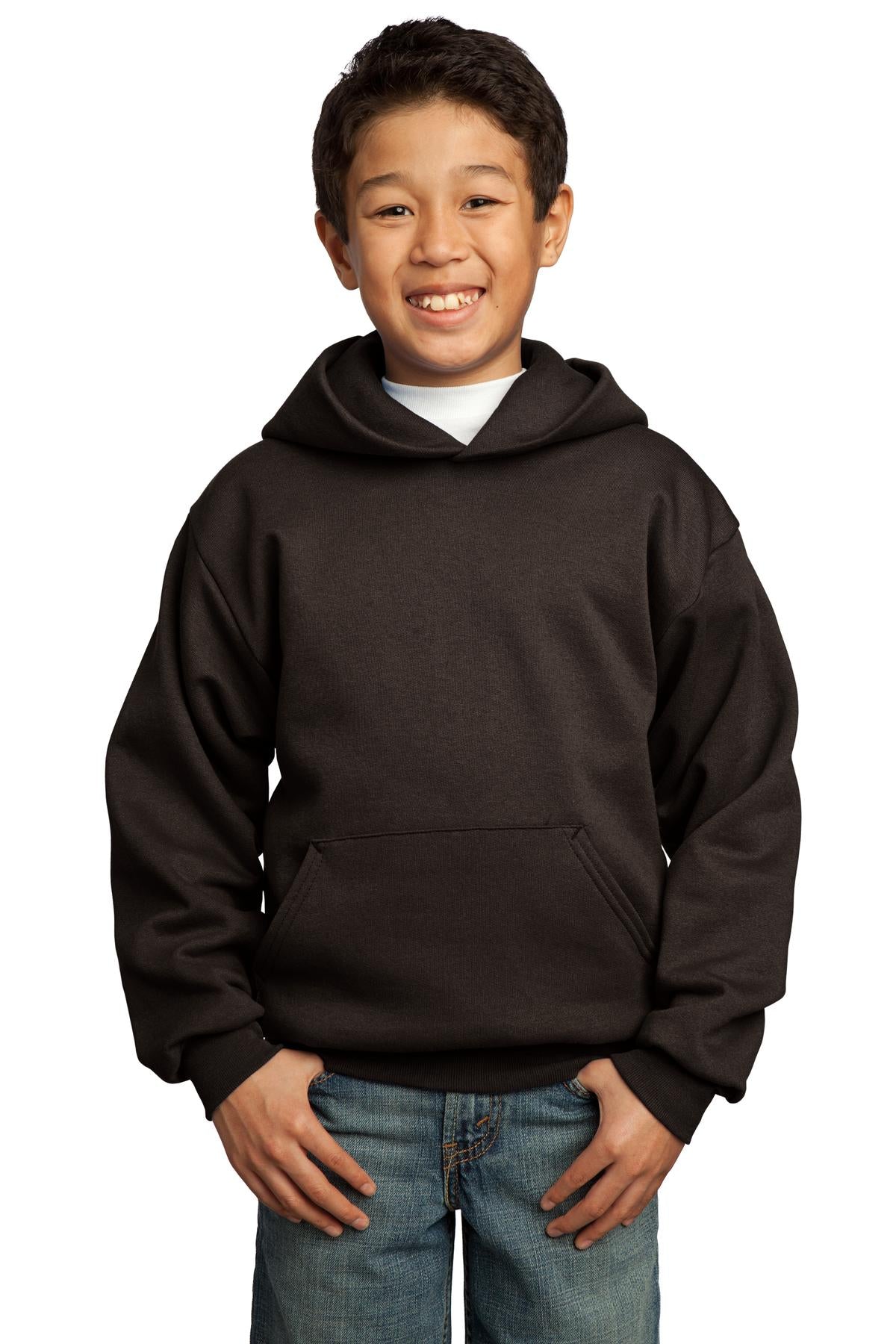 Port &amp; Company® - Youth Core Fleece Pullover Hooded Sweatshirt.  PC90YH