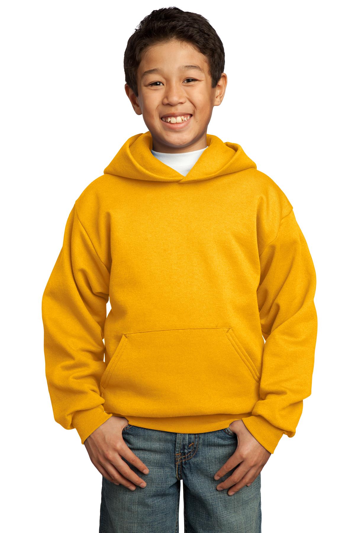 Port &amp; Company® - Youth Core Fleece Pullover Hooded Sweatshirt.  PC90YH