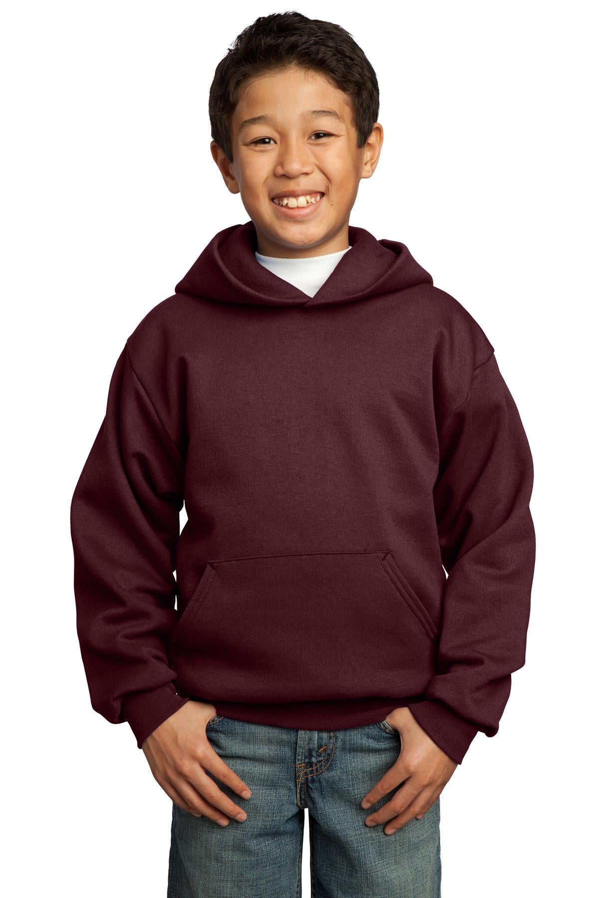 Port &amp; Company® - Youth Core Fleece Pullover Hooded Sweatshirt.  PC90YH