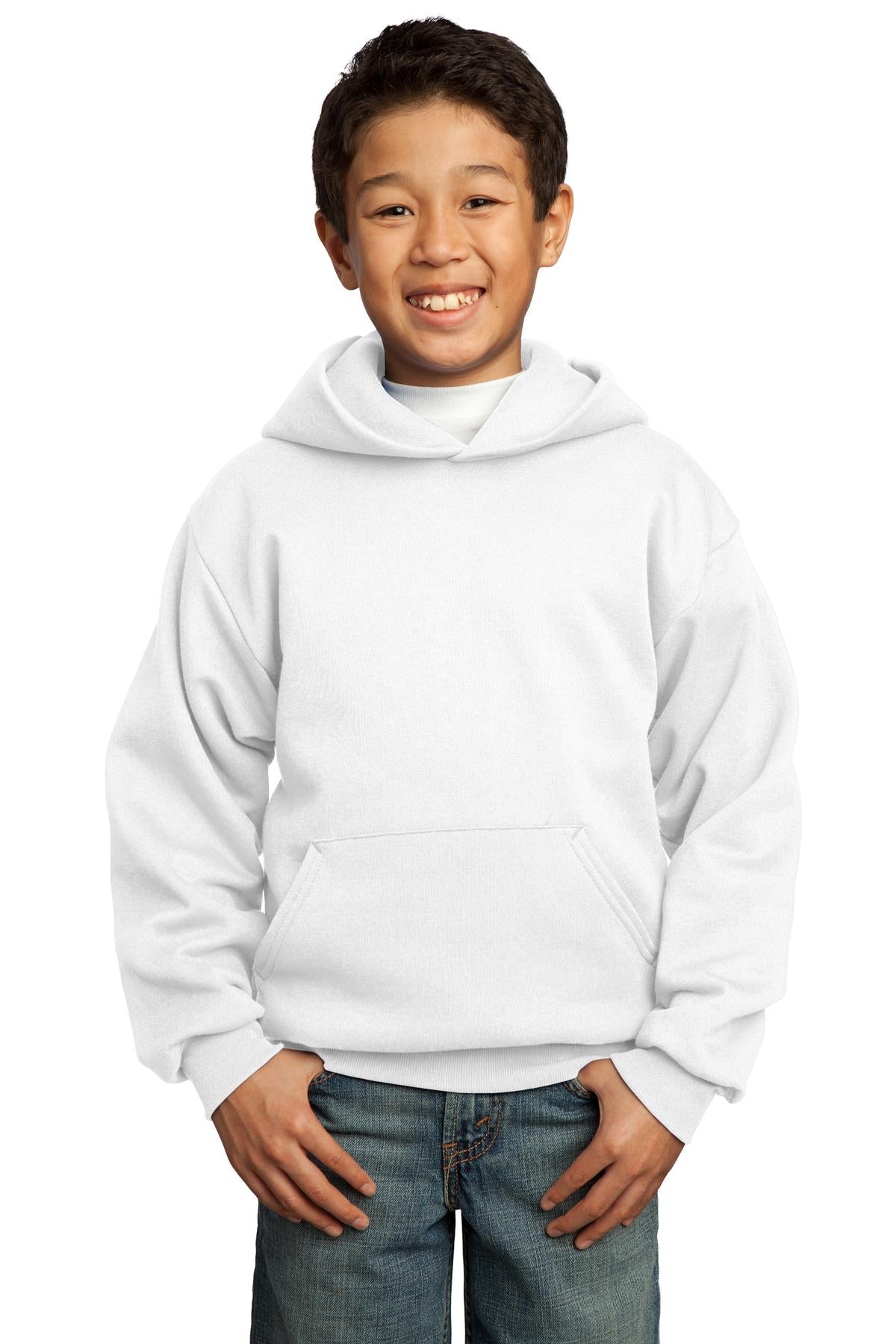 Port &amp; Company® - Youth Core Fleece Pullover Hooded Sweatshirt.  PC90YH