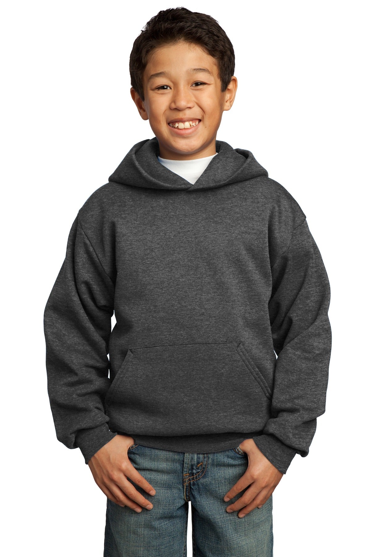 Port &amp; Company® - Youth Core Fleece Pullover Hooded Sweatshirt.  PC90YH
