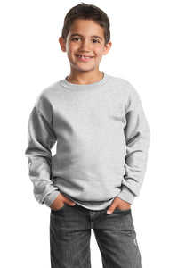 Port & Company® Youth Core Fleece Crewneck Sweatshirt.  PC90Y
