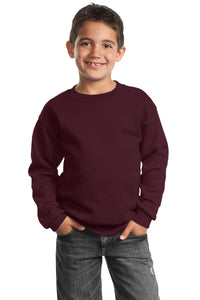 Port & Company® Youth Core Fleece Crewneck Sweatshirt.  PC90Y