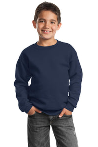 Port & Company® Youth Core Fleece Crewneck Sweatshirt.  PC90Y