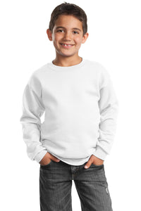 Port & Company® Youth Core Fleece Crewneck Sweatshirt.  PC90Y