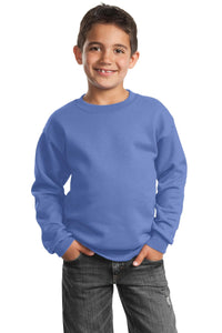 Port & Company® Youth Core Fleece Crewneck Sweatshirt.  PC90Y