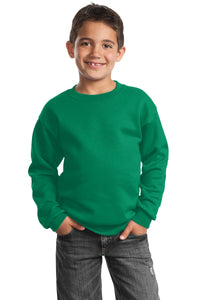 Port & Company® Youth Core Fleece Crewneck Sweatshirt.  PC90Y