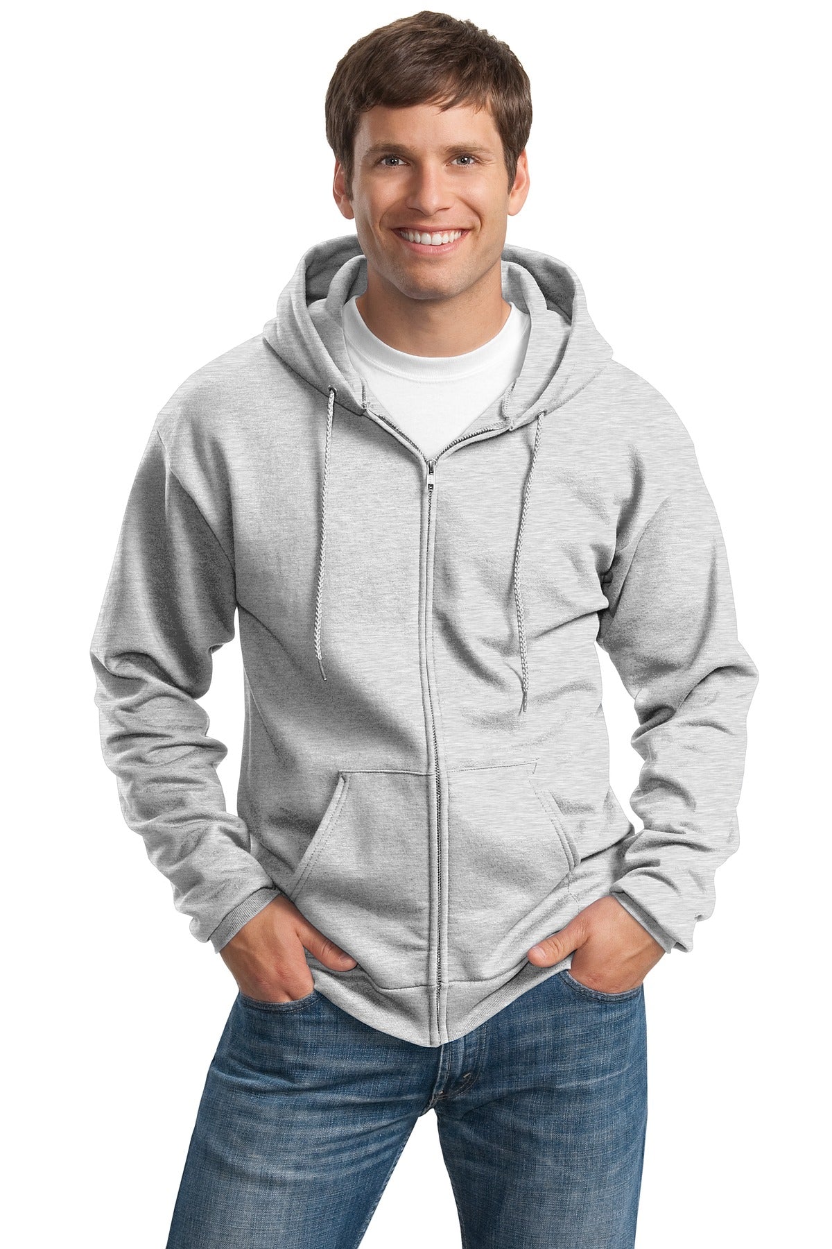 Port &amp; Company® Tall Essential Fleece Full-Zip Hooded Sweatshirt. PC90ZHT