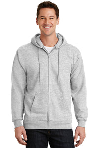 Port & Company® Essential Fleece Full-Zip Hooded Sweatshirt.  PC90ZH
