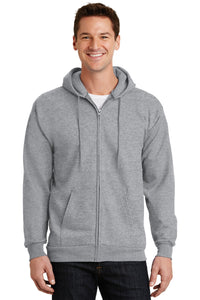 Port & Company® Essential Fleece Full-Zip Hooded Sweatshirt.  PC90ZH