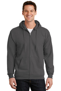 Port & Company® Essential Fleece Full-Zip Hooded Sweatshirt.  PC90ZH