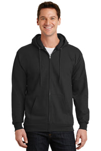 Port & Company® Essential Fleece Full-Zip Hooded Sweatshirt.  PC90ZH
