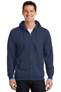 Port & Company® Essential Fleece Full-Zip Hooded Sweatshirt.  PC90ZH
