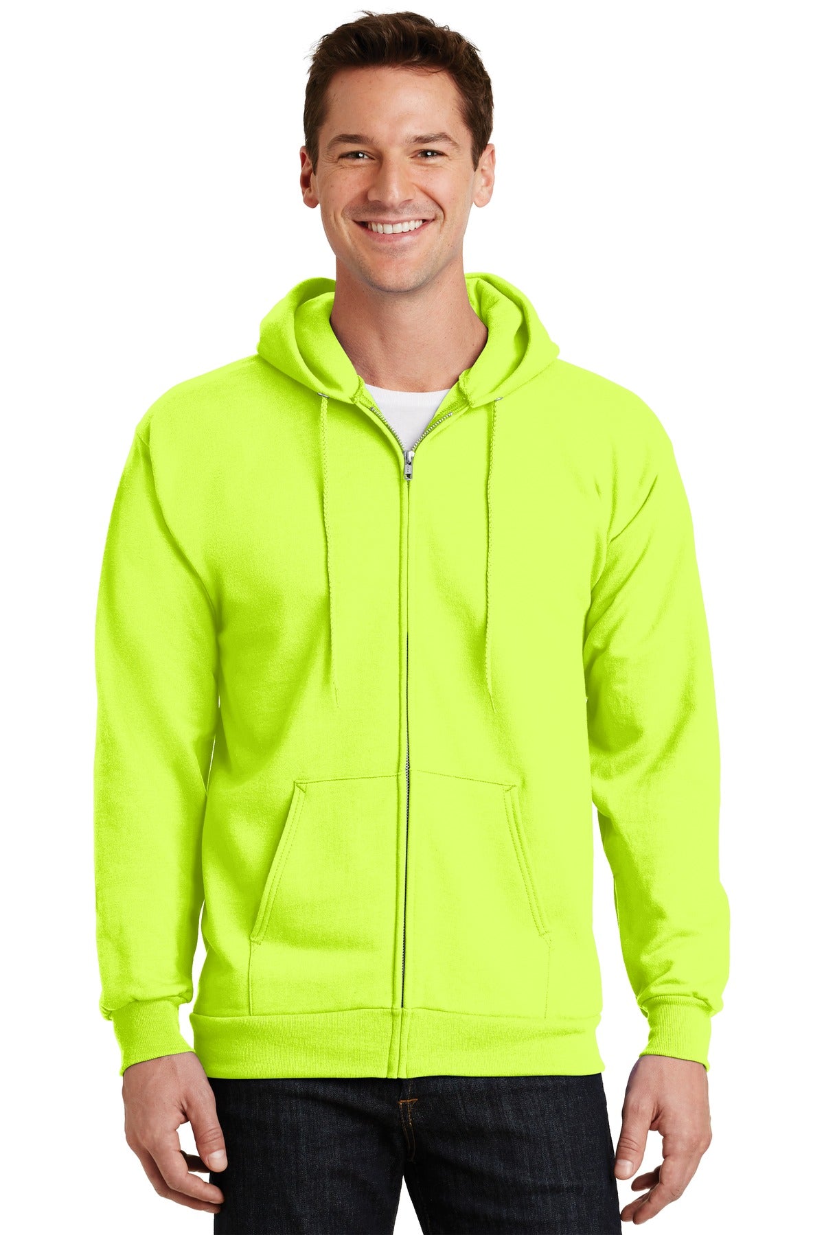 Port &amp; Company® Essential Fleece Full-Zip Hooded Sweatshirt.  PC90ZH