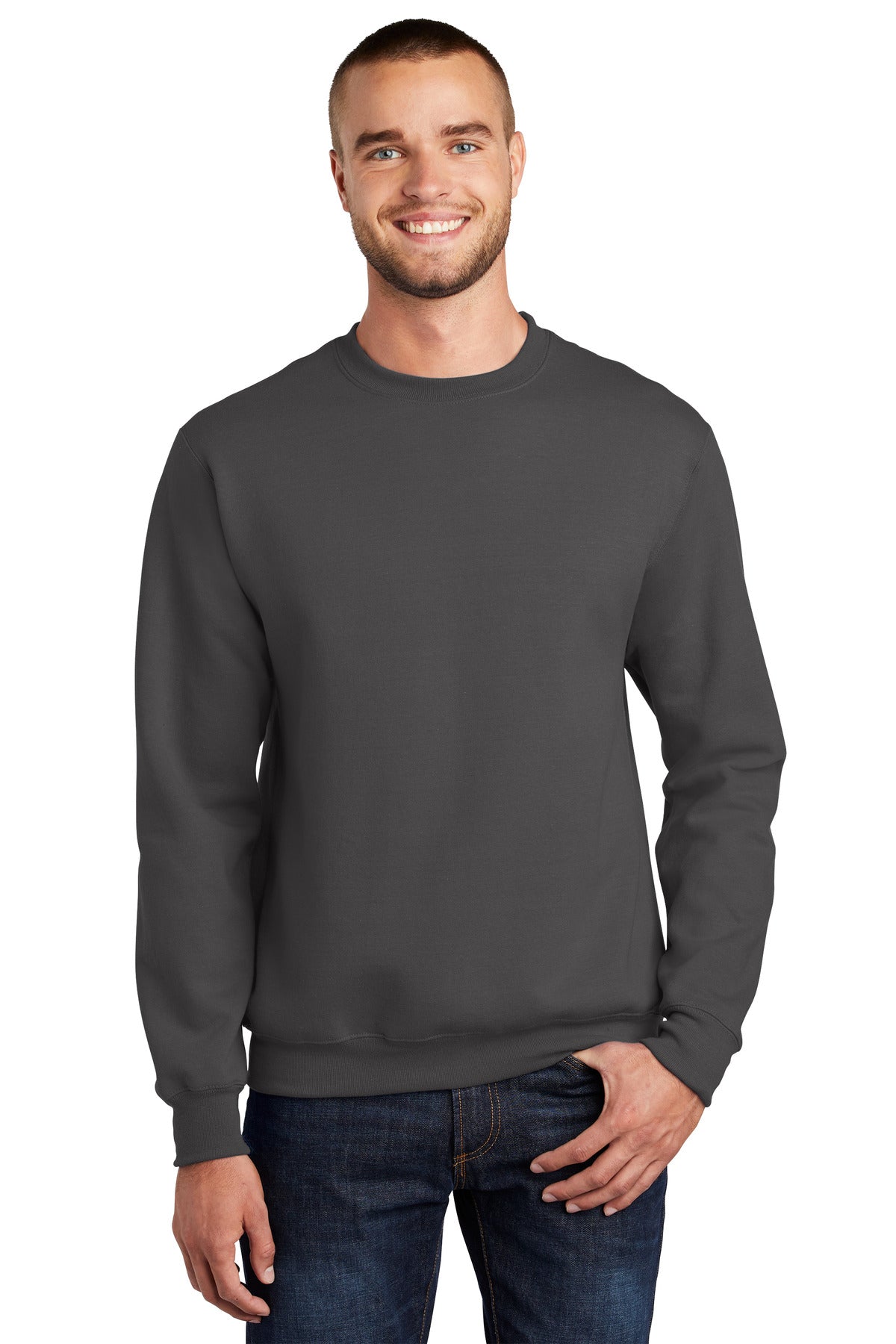 Port &amp; Company® Essential Fleece Crewneck Sweatshirt.  PC90
