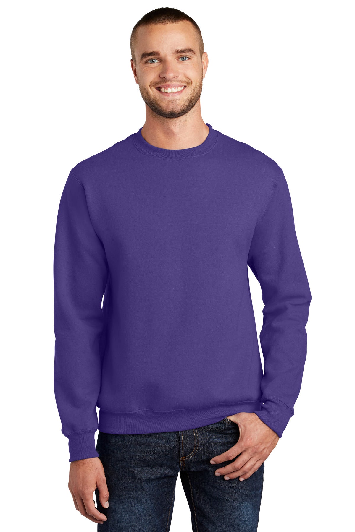 Port &amp; Company® Essential Fleece Crewneck Sweatshirt.  PC90