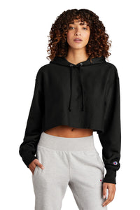 Champion®  Women's Reverse Weave®  Cropped Cut-Off Hooded Sweatshirt RW01W