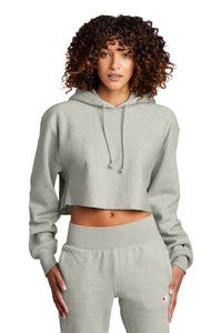 Champion®  Women's Reverse Weave®  Cropped Cut-Off Hooded Sweatshirt RW01W