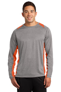 Sport-Tek® Long Sleeve Heather Colorblock Contender® Tee. ST361LS