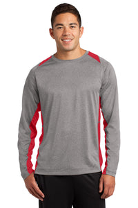 Sport-Tek® Long Sleeve Heather Colorblock Contender® Tee. ST361LS