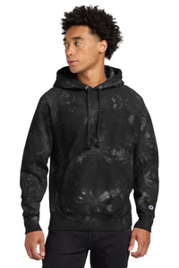 Champion® Reverse Weave® Scrunch-Dye Tie-Dye Hooded Sweatshirt. TDS101