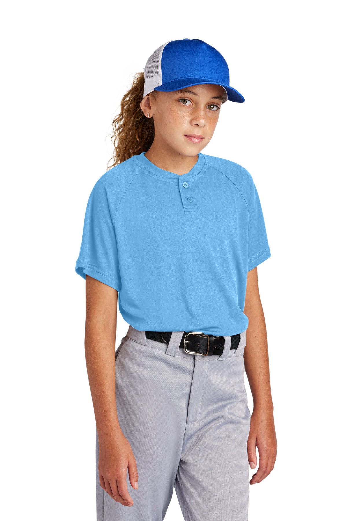 Sport-Tek® Youth PosiCharge® Competitor® 2-Button Henley YST359