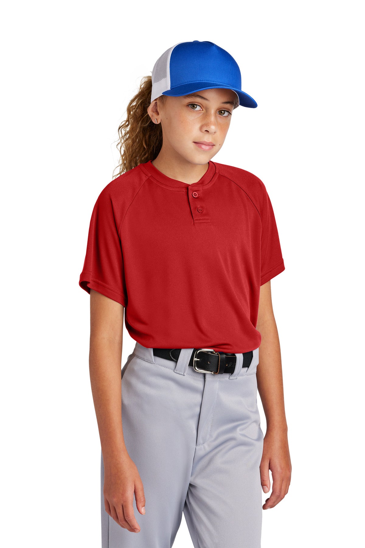 Sport-Tek® Youth PosiCharge® Competitor® 2-Button Henley YST359