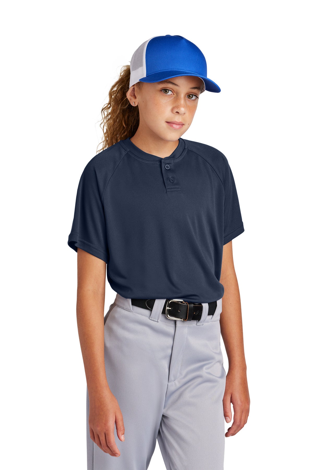 Sport-Tek® Youth PosiCharge® Competitor® 2-Button Henley YST359
